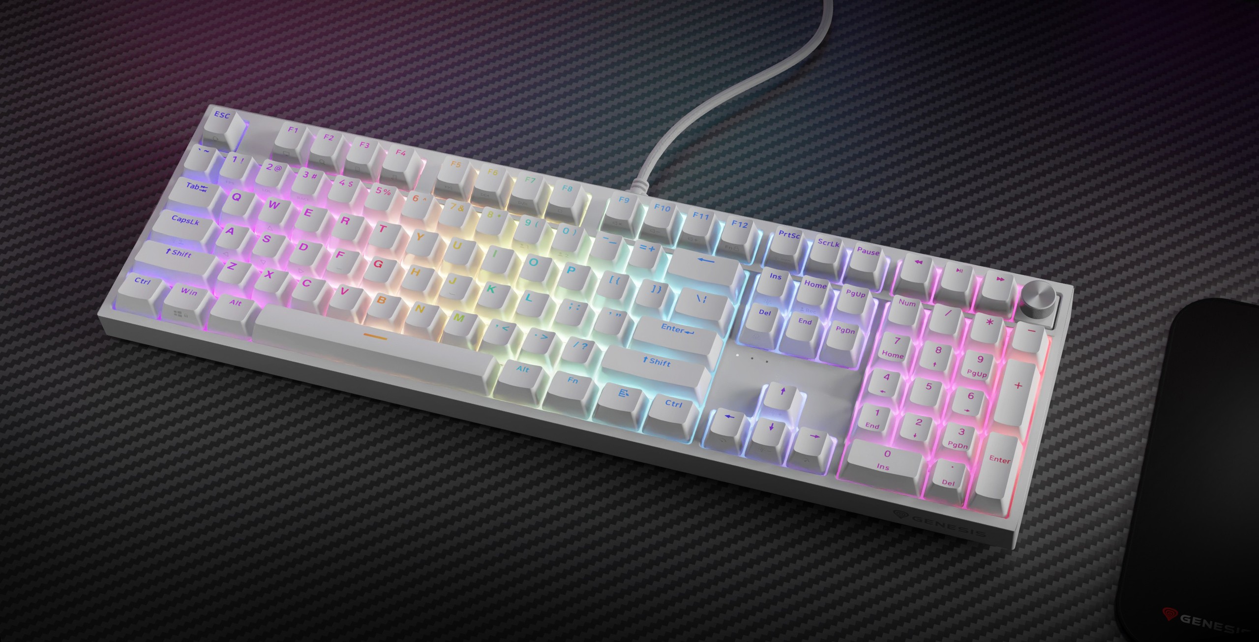 Genesis Thor 404 Biały (Outemu Peach Silent V3)