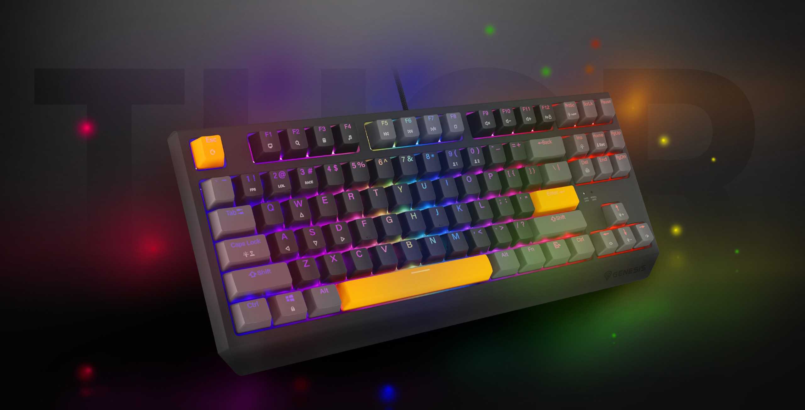 Genesis Thor 230 TKL Anchor Gray Positive (Outemu Red)