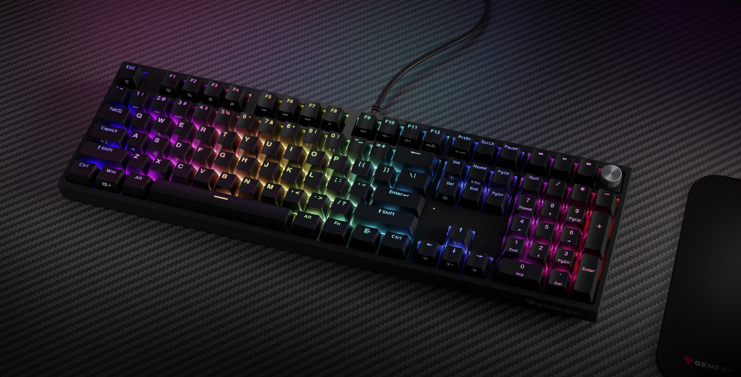 Genesis Thor 404 Czarny (Outemu Peach Silent V3)