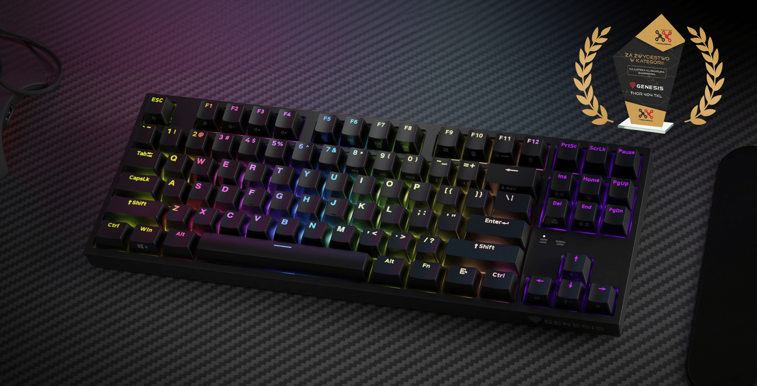 Genesis Thor 404 TKL Czarny (Kailh Box Brown V2)