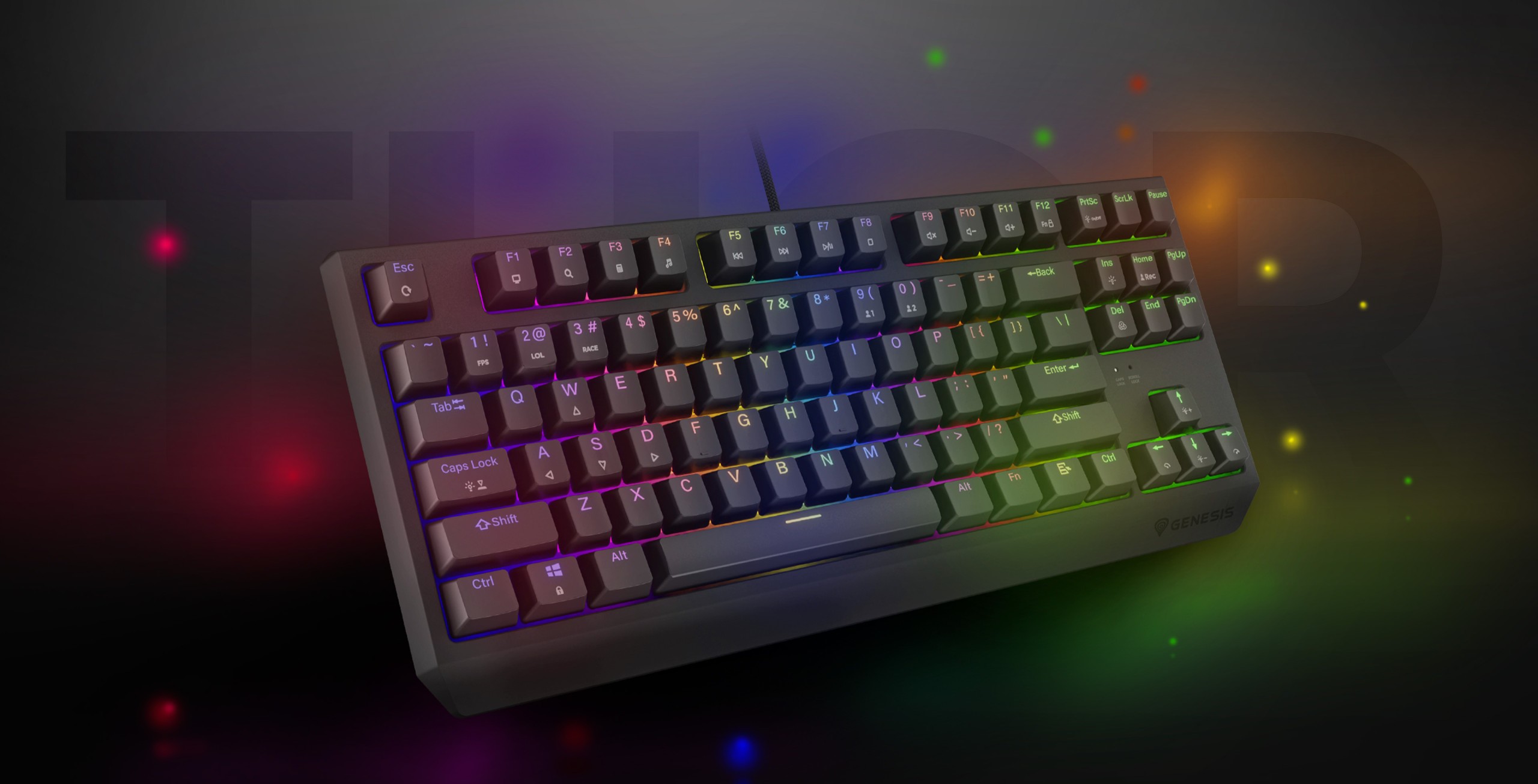 Genesis Thor 230 TKL Czarny (Outemu Brown)