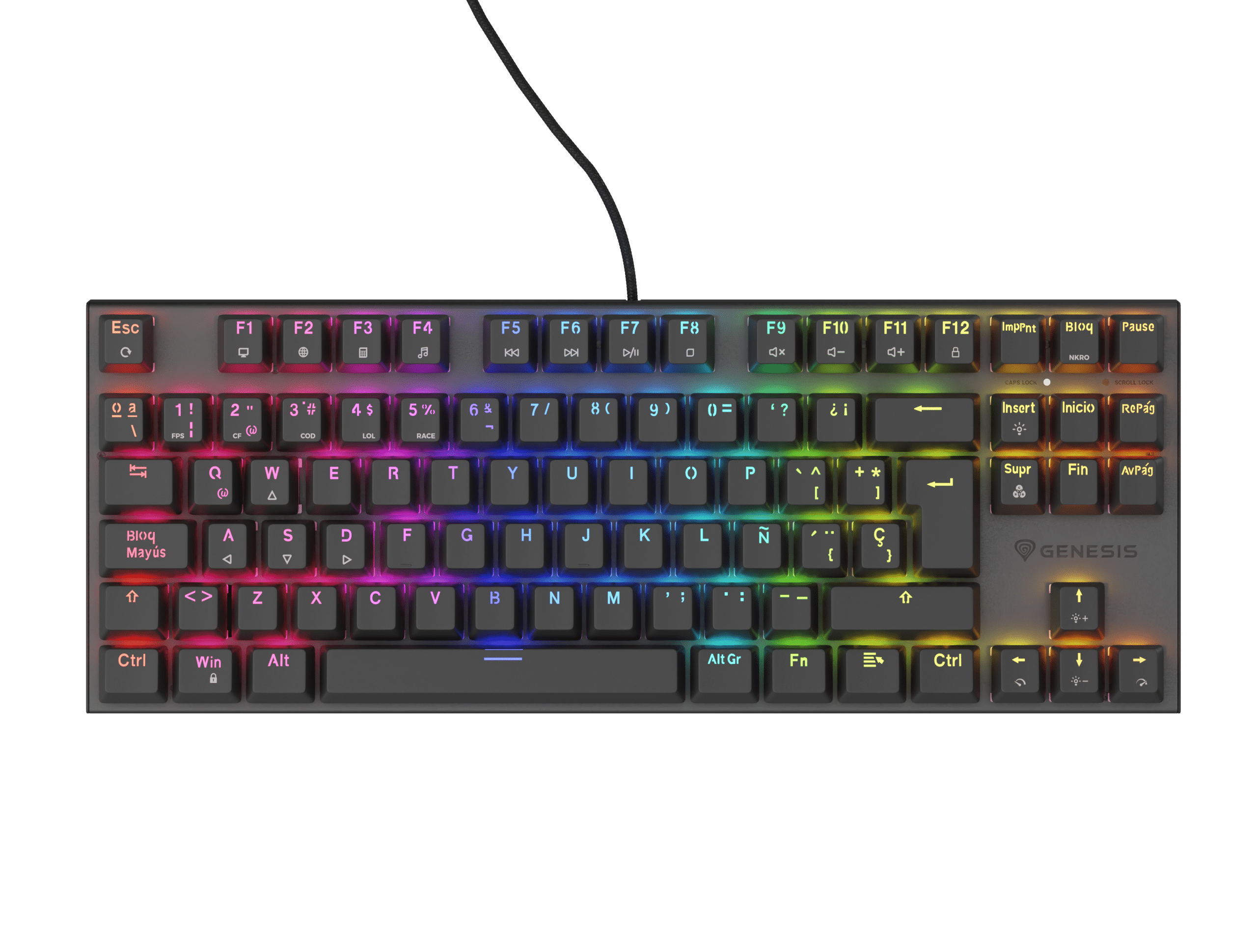 Genesis Thor 303 TKL ES Czarny (Outemu Peach Silent)