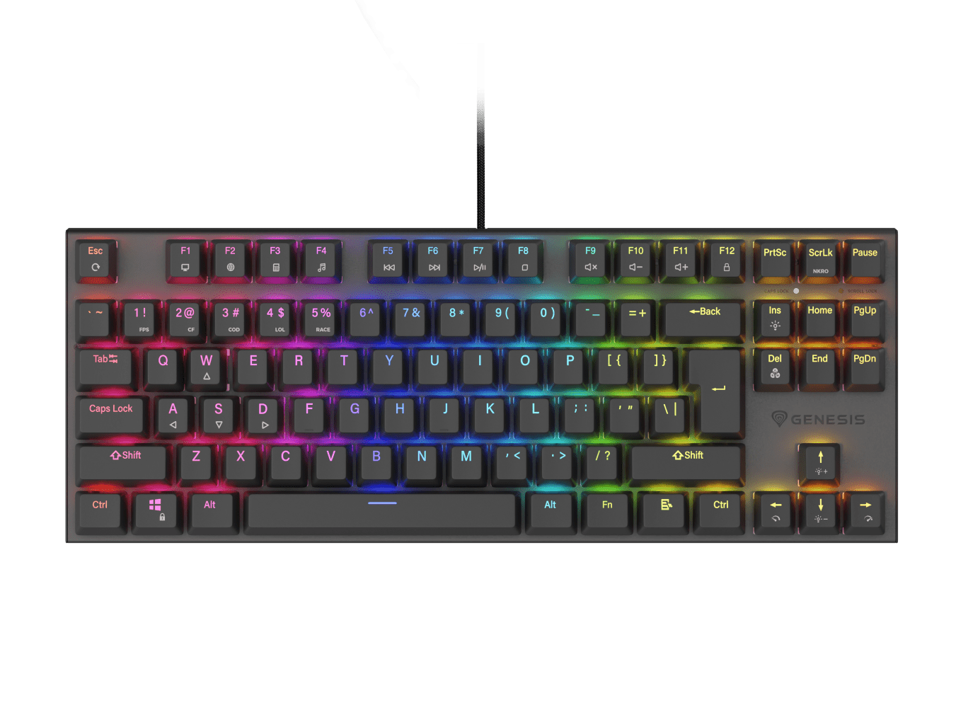 Genesis Thor 303 TKL Czarny (Outemu Peach Silent)