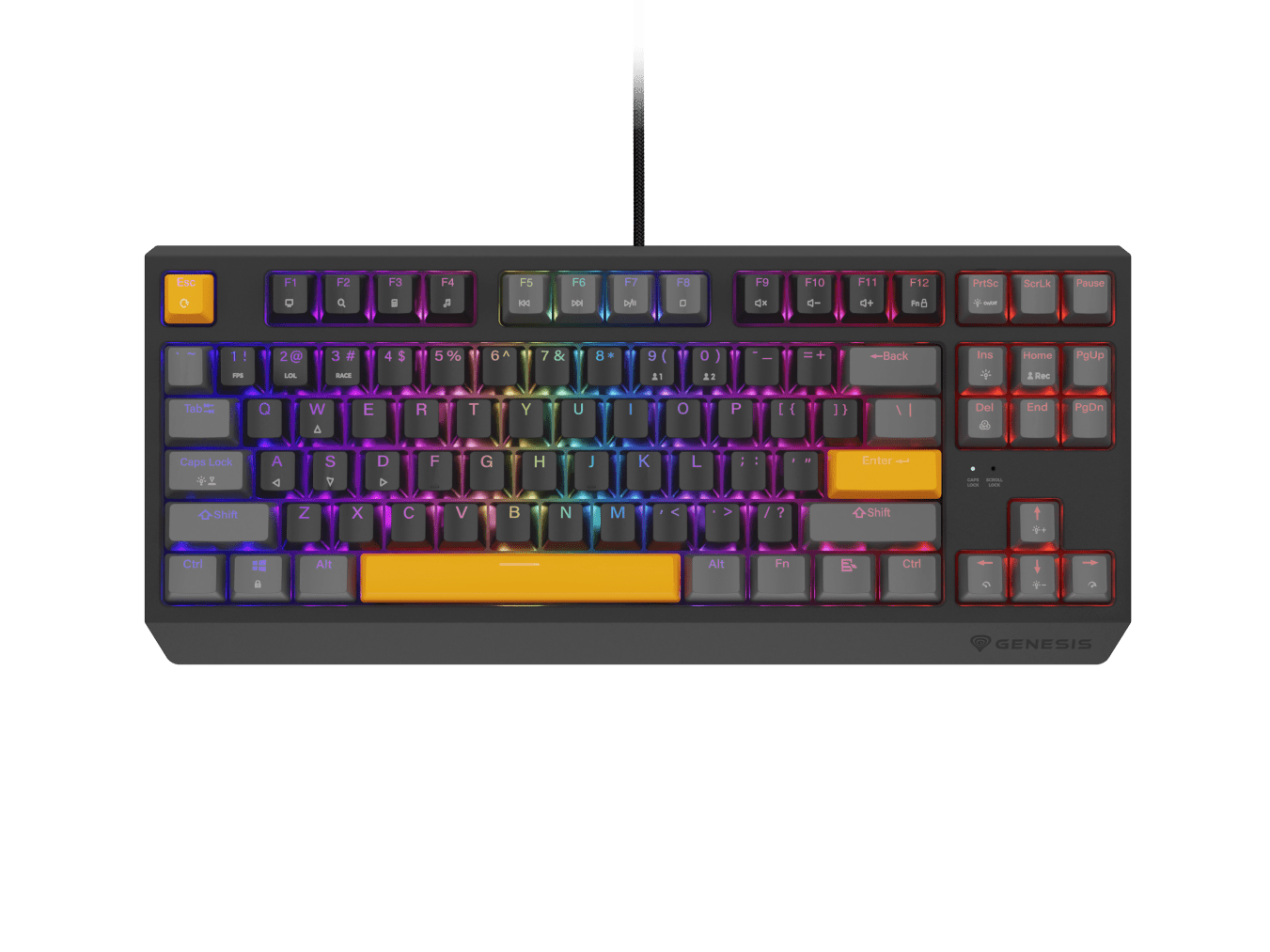 Genesis Thor 230 TKL Anchor Gray Positive (Outemu Red)