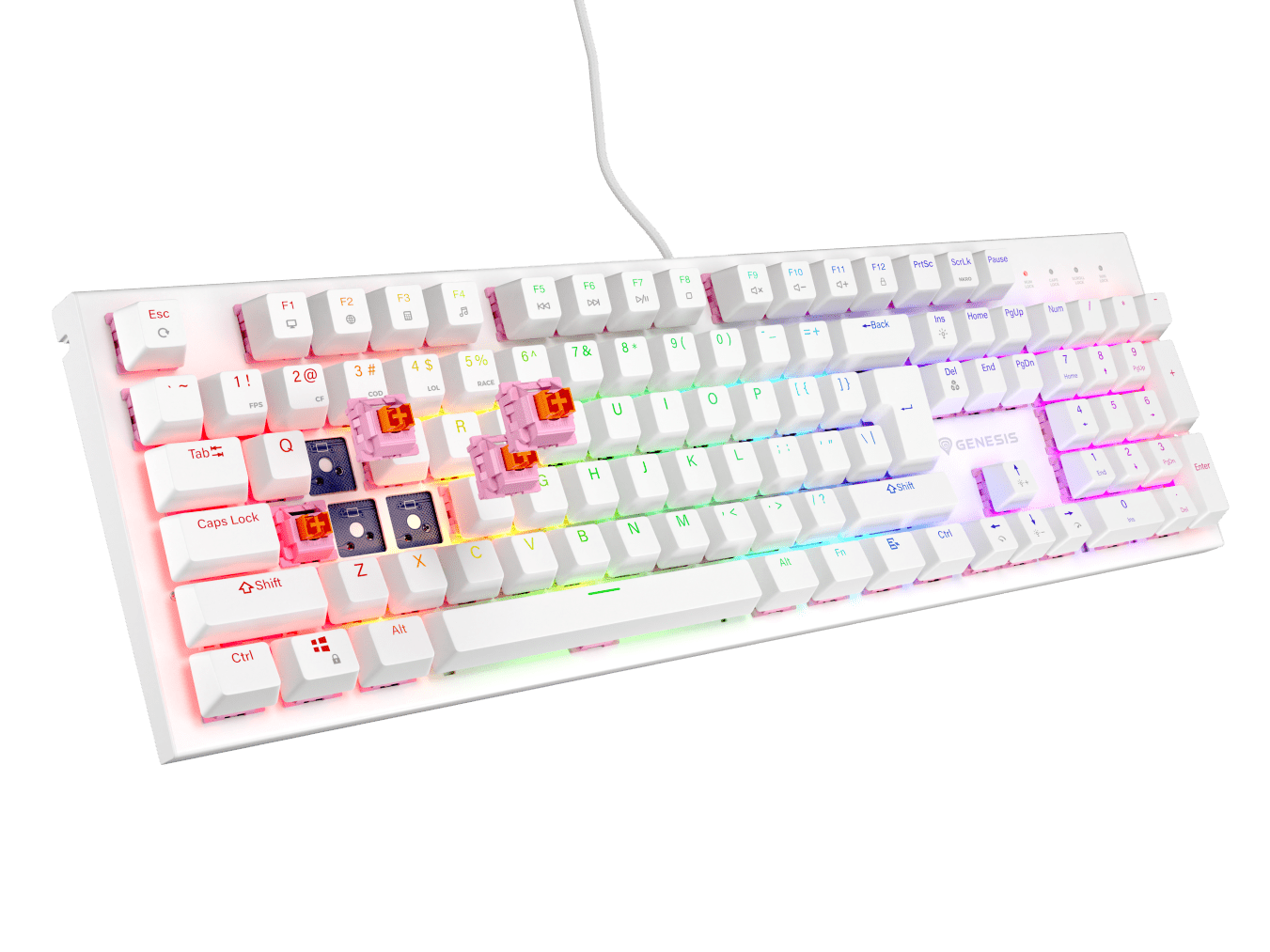 Genesis Thor 303 Biały (Outemu Peach Silent)