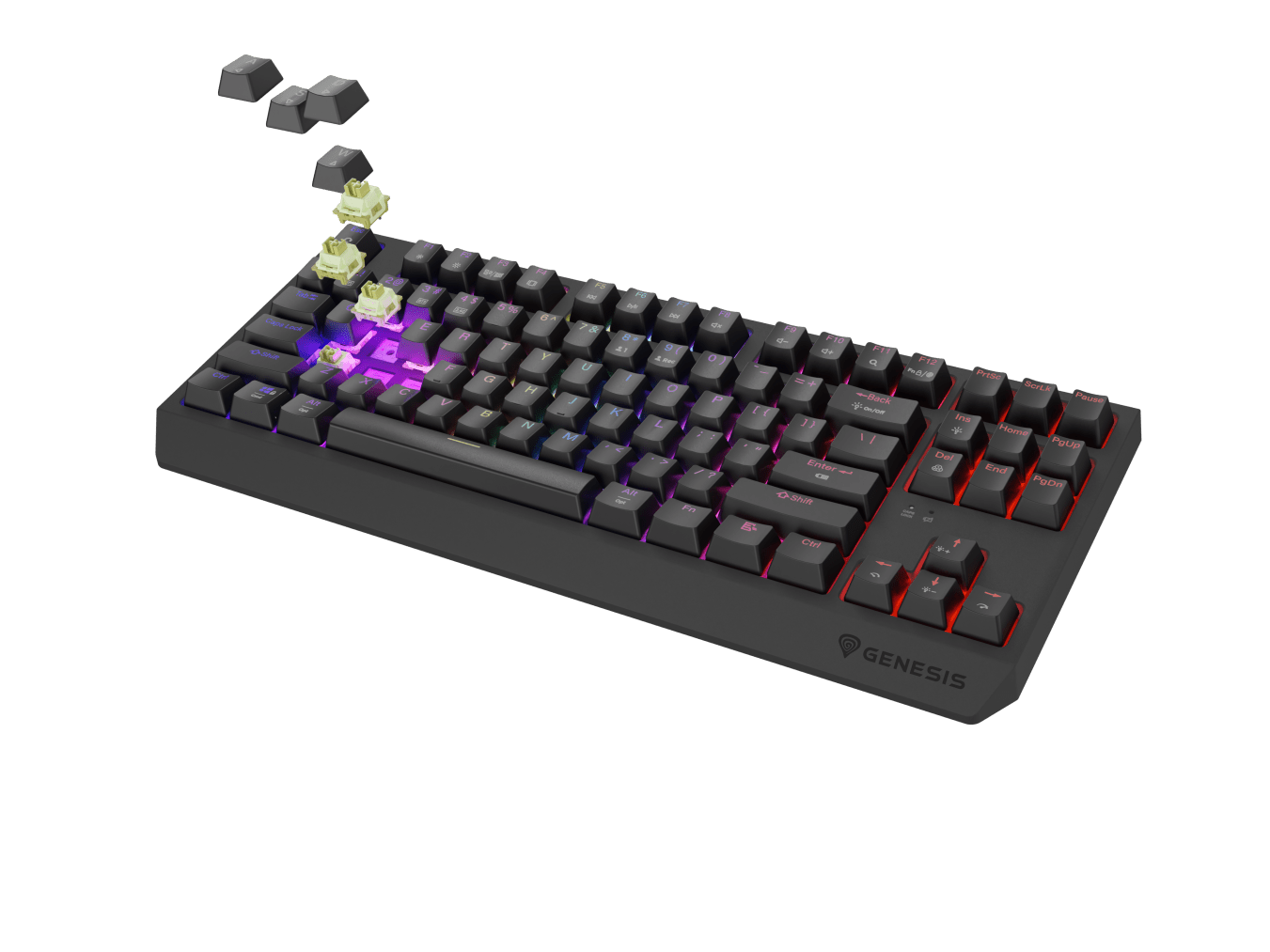 Genesis Thor 230 TKL Wireless Czarny (Outemu Silent Lemon)