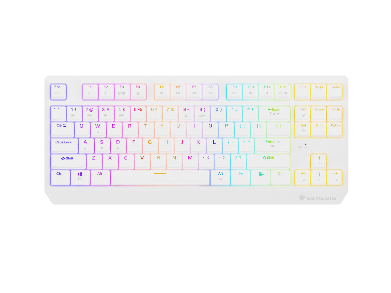 Genesis Thor 230 TKL Wireless Biały (Outemu Red)