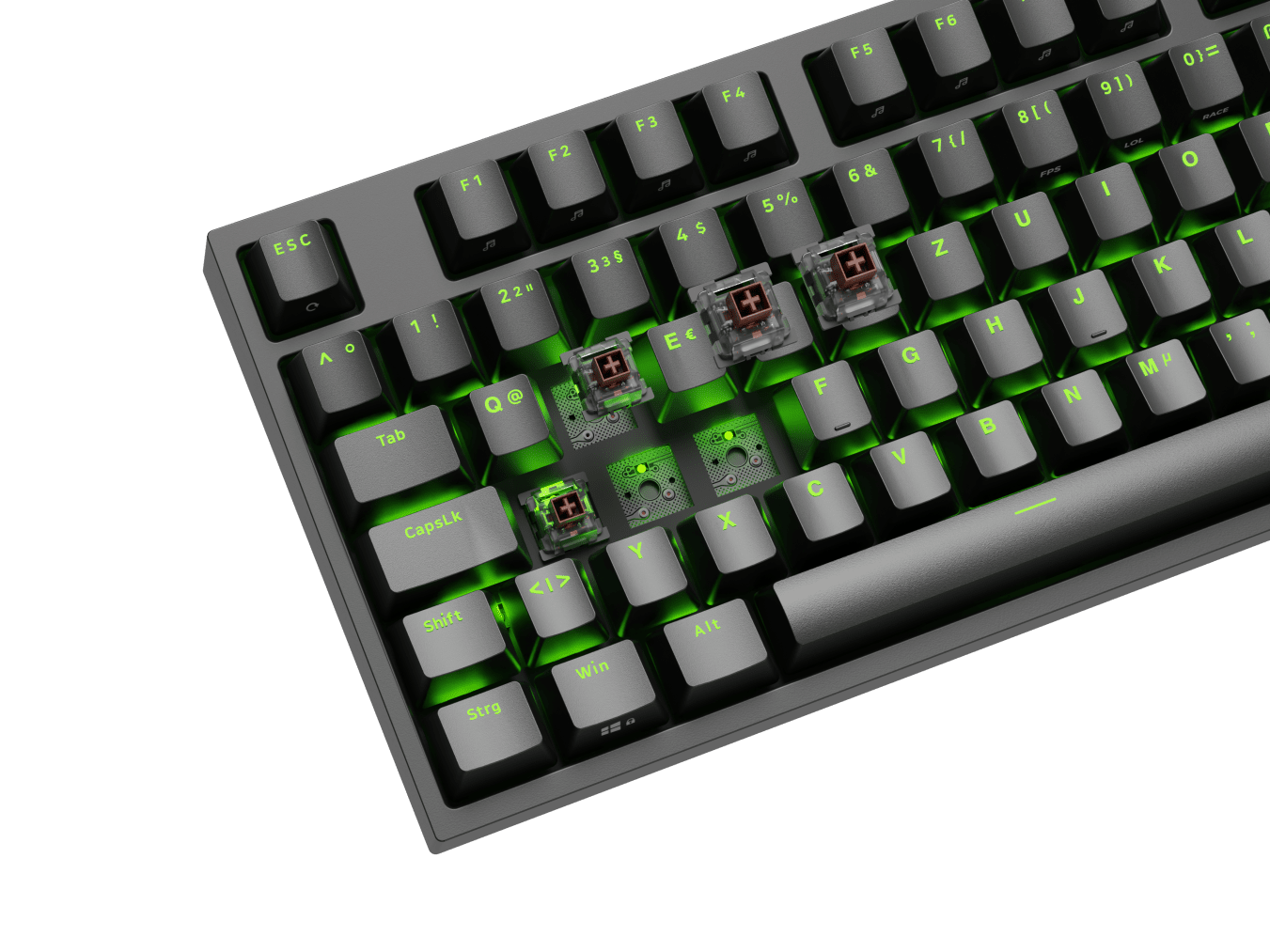 Genesis Thor 404 TKL DE Czarny (Kailh Box Brown V2)