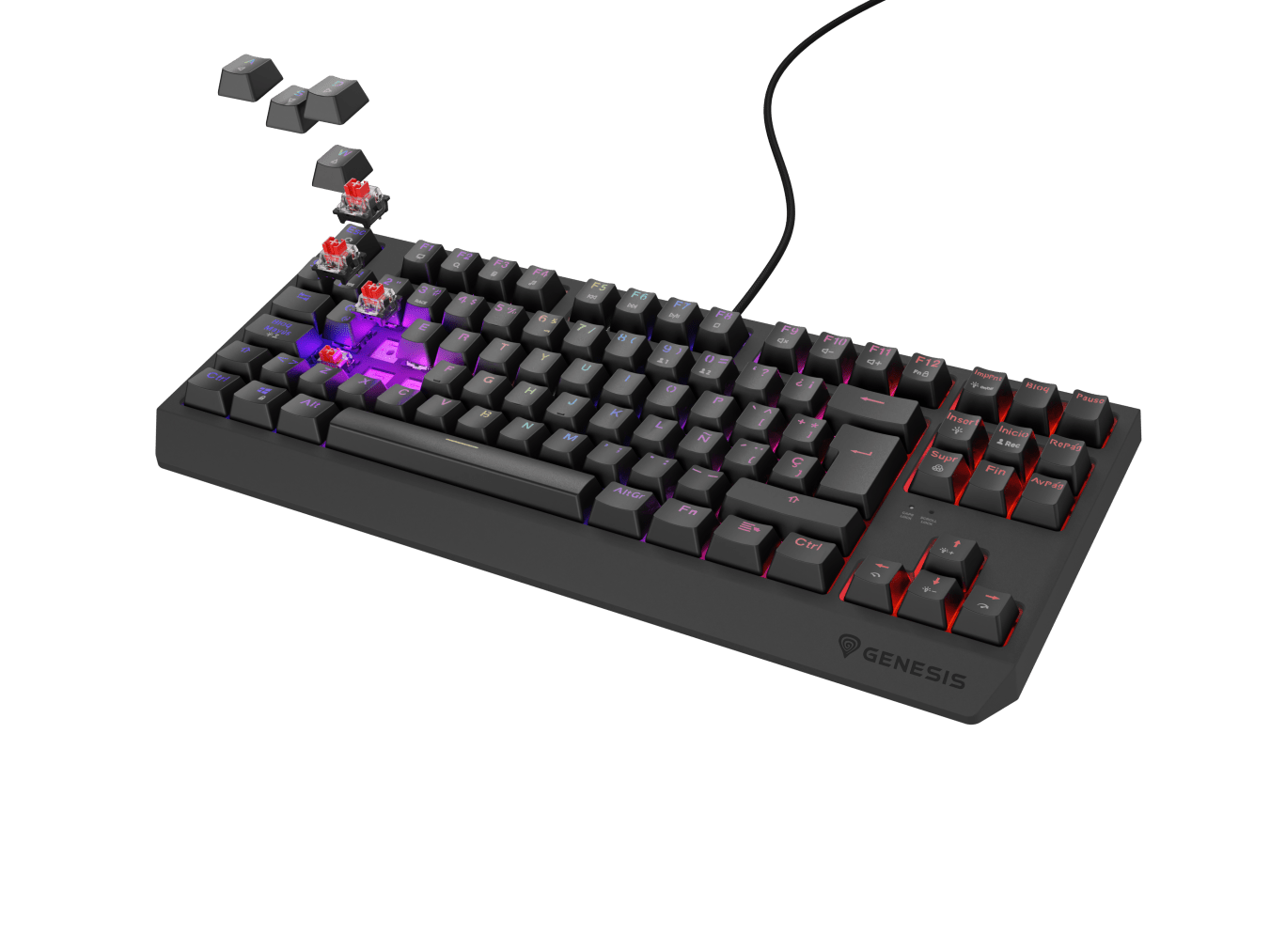 Genesis Thor 230 TKL ES Czarny (Outemu Red)