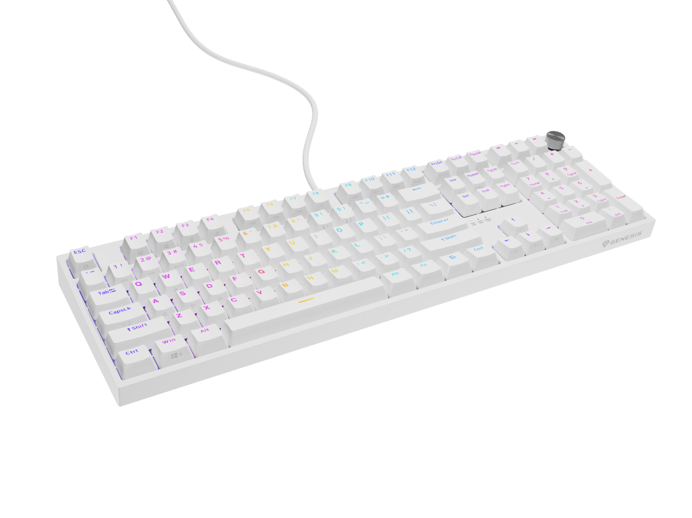 Genesis Thor 404 Biały (Outemu Peach Silent V3)
