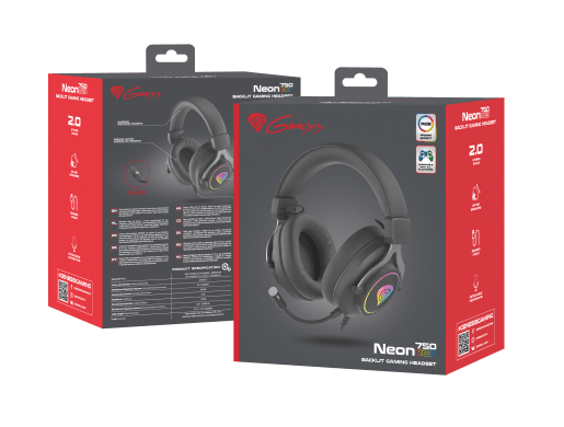 Genesis Neon 750 RGB CZARNE