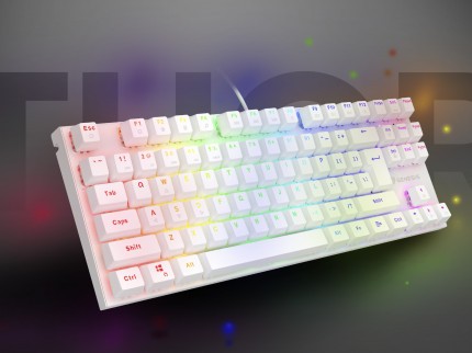 Genesis Thor 303 TKL BIAŁY (OUTEMU BROWN)
