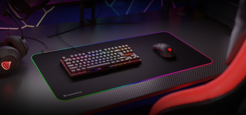 Genesis Boron 500 XXL RGB Logo – podświetlana podkadka pod mysz dla zapalonych graczy