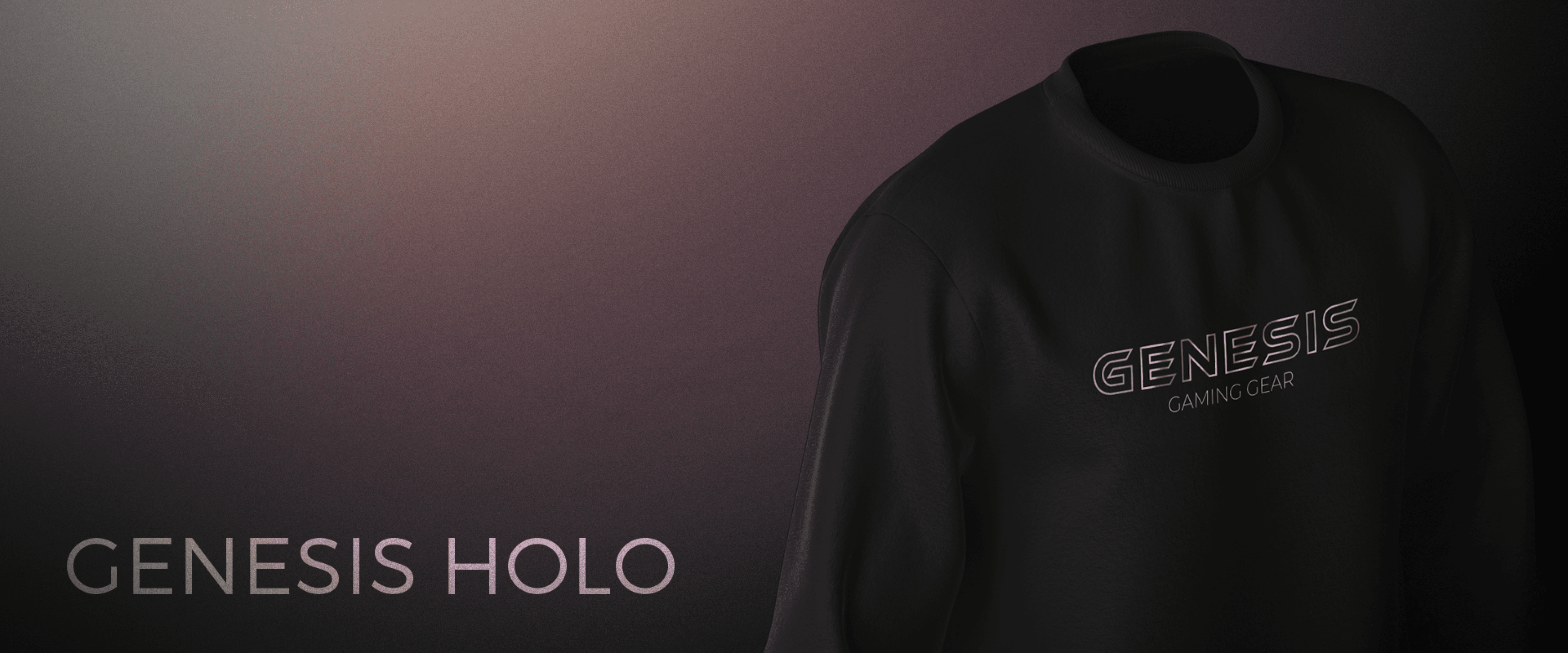 Czarna bluza z długim rękawem z logo "GENESIS" i napisem "Gaming Grip" w eleganckim, minimalistycznym stylu.