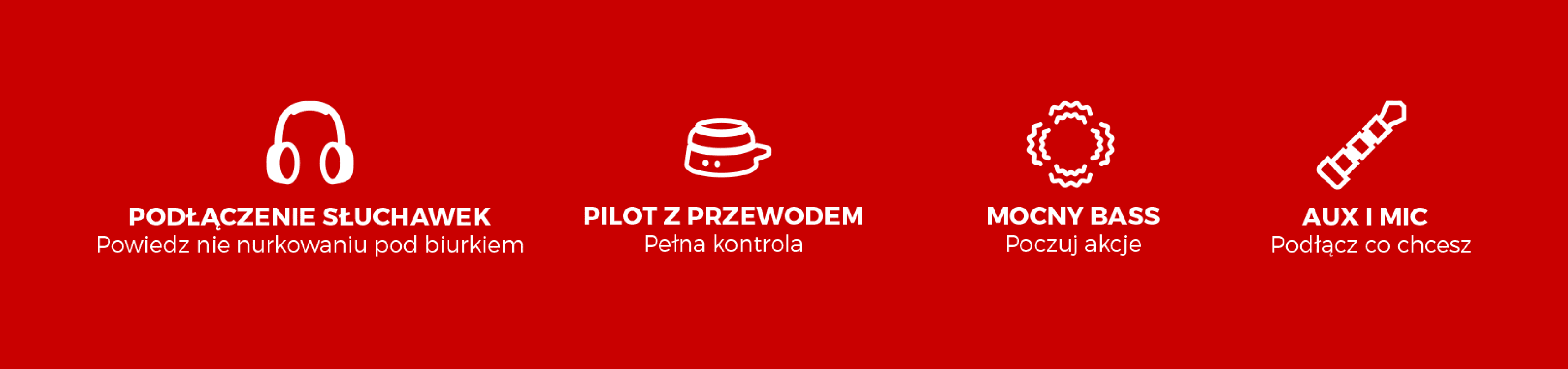 Czarne głośniki Genesis Helium 610BT o mocy wyjściowej 60 W RMS, wyposażone w przewodowy pilot zdalnego sterowania oraz złącze słuchawek i mikrofonu AUX.