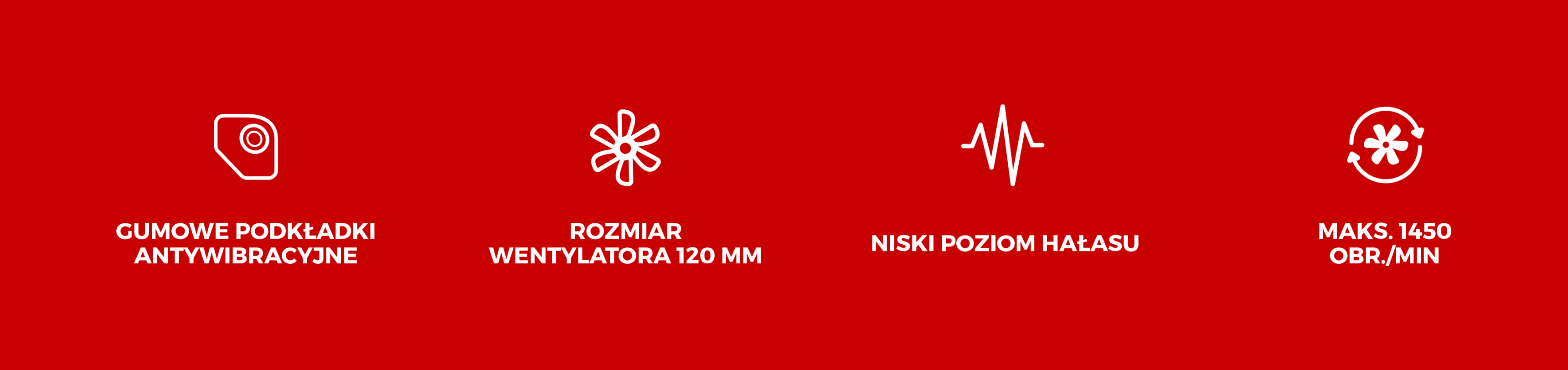 Opis cech wentylatora Genesis Oxal 120 ARGB obejmuje gumowe podkładki antywibracyjne, rozmiar 120 mm, niski poziom hałasu i maksymalną prędkość obrotową 1450 obr.