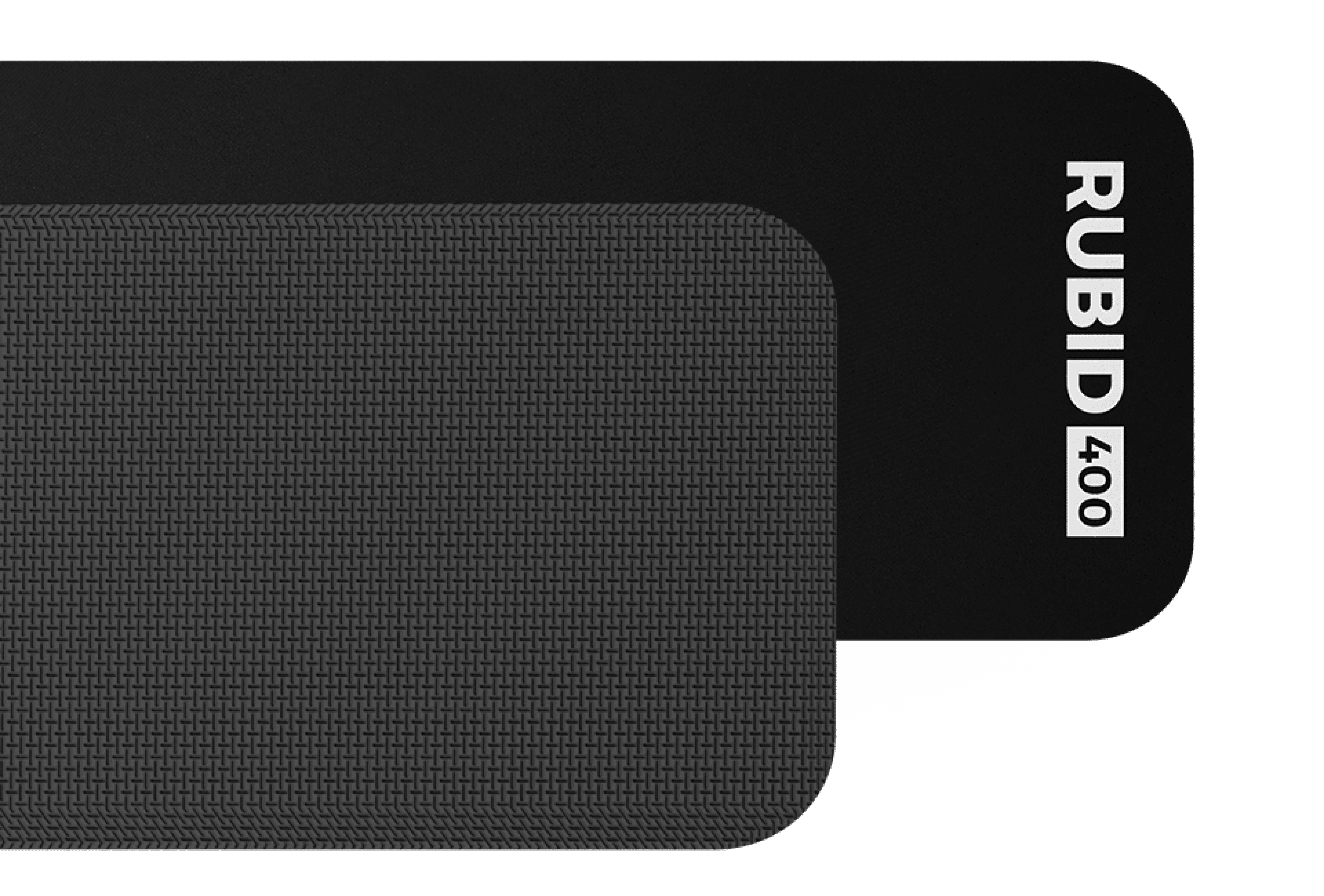 Ergonomiczna podkładka pod nadgarstek, Genesis Rubid 400, o wymiarach 470x95x15 mm, z teksturowaną czarną powierzchnią