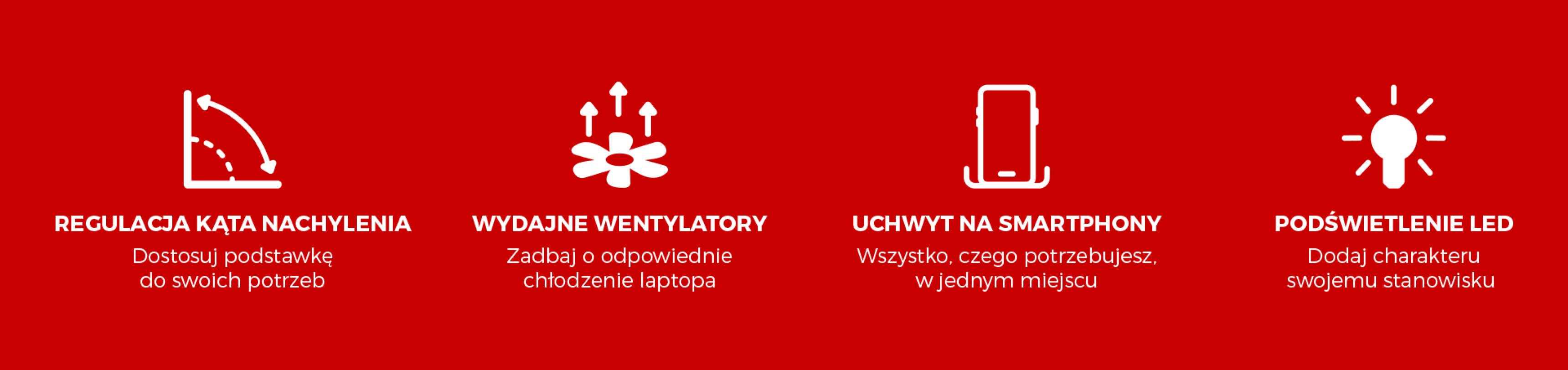 Podstawka chłodząca do laptopów, kompatybilna z rozmiarami 15,6-17,3", wyposażona w pięć wentylatorów, oświetlenie LED i złącze USB.