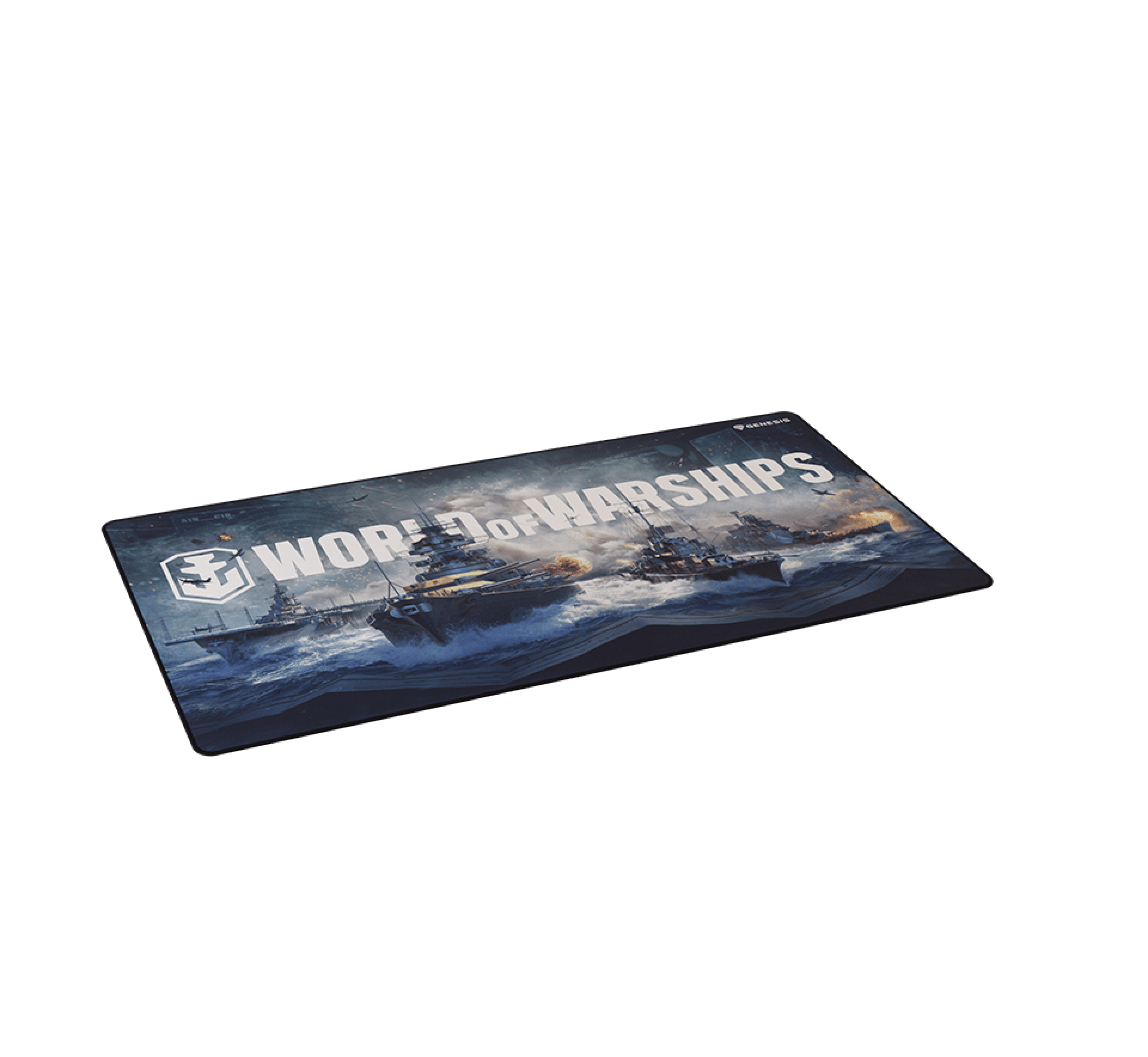 Duża podkładka pod mysz dla graczy w stylu "World of Warships" o wymiarach 900 x 450 mm z teksturą karbonu