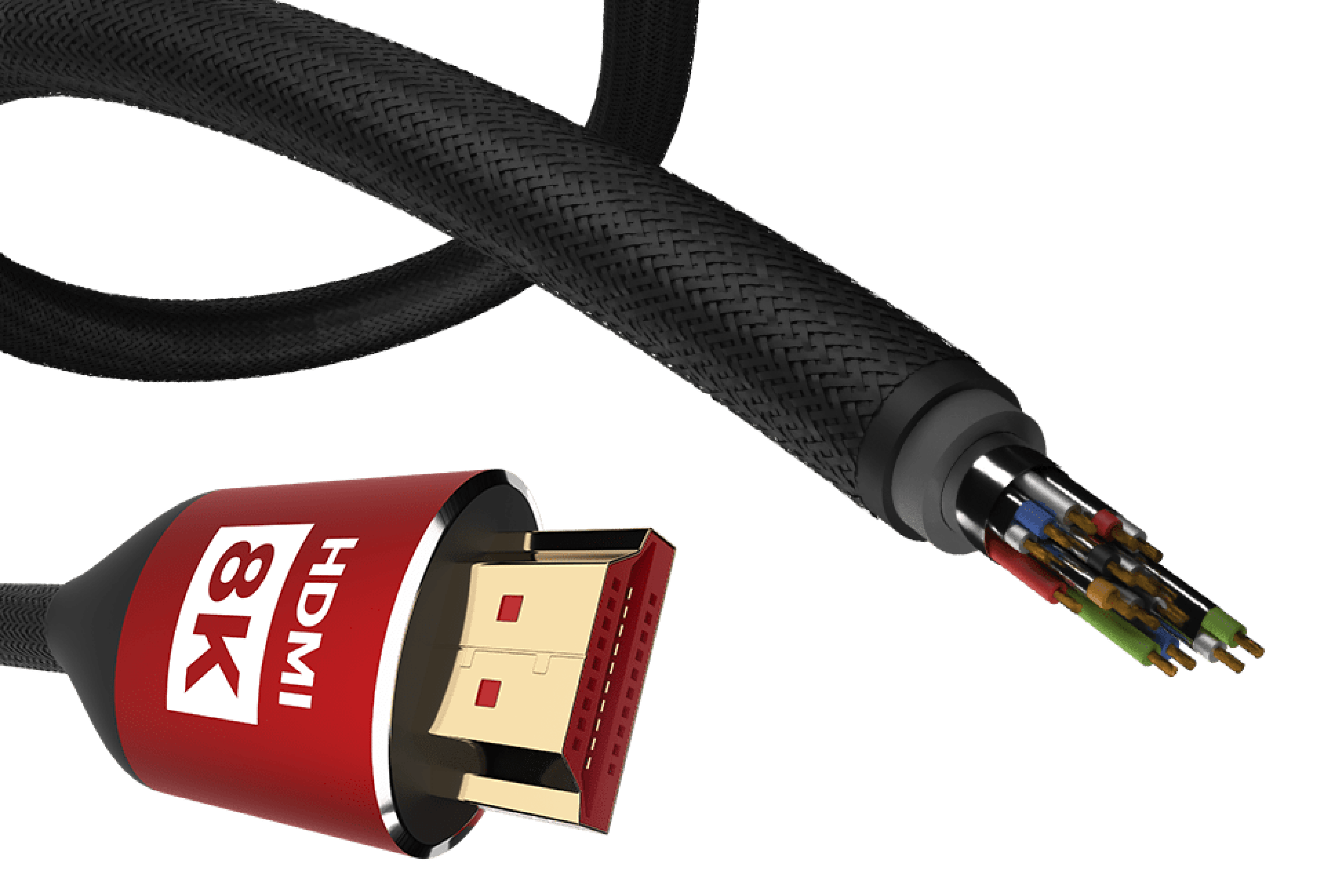 Wysokiej jakości kabel HDMI 2.1 o długości 3 metrów, obsługujący rozdzielczość 8K przy 60 Hz dla PS5/PS4, o wytrzymałej konstrukcji w oplocie.