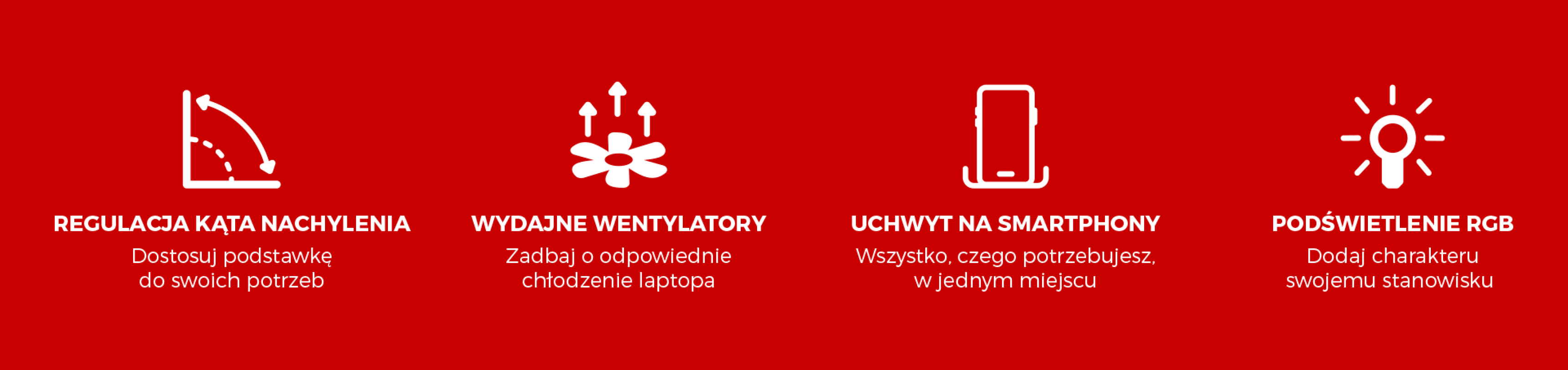 Chłodząca podstawka pod laptopa Genesis OXID 450 RGB przeznaczona do laptopów 15,6", wyposażona w wentylatory, oświetlenie RGB i 2 porty USB.