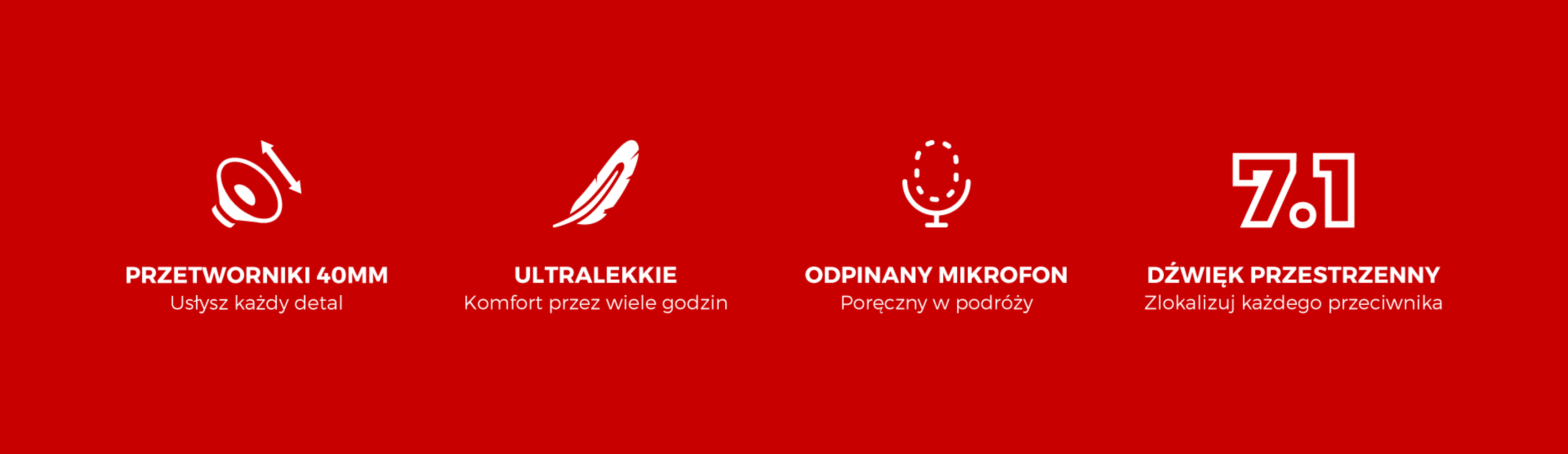 Czarne słuchawki gamingowe Genesis Radon 800 7.1 z odłączanym mikrofonem, wyposażone w 40-milimetrowe przetworniki zapewniające wciągający dźwięk