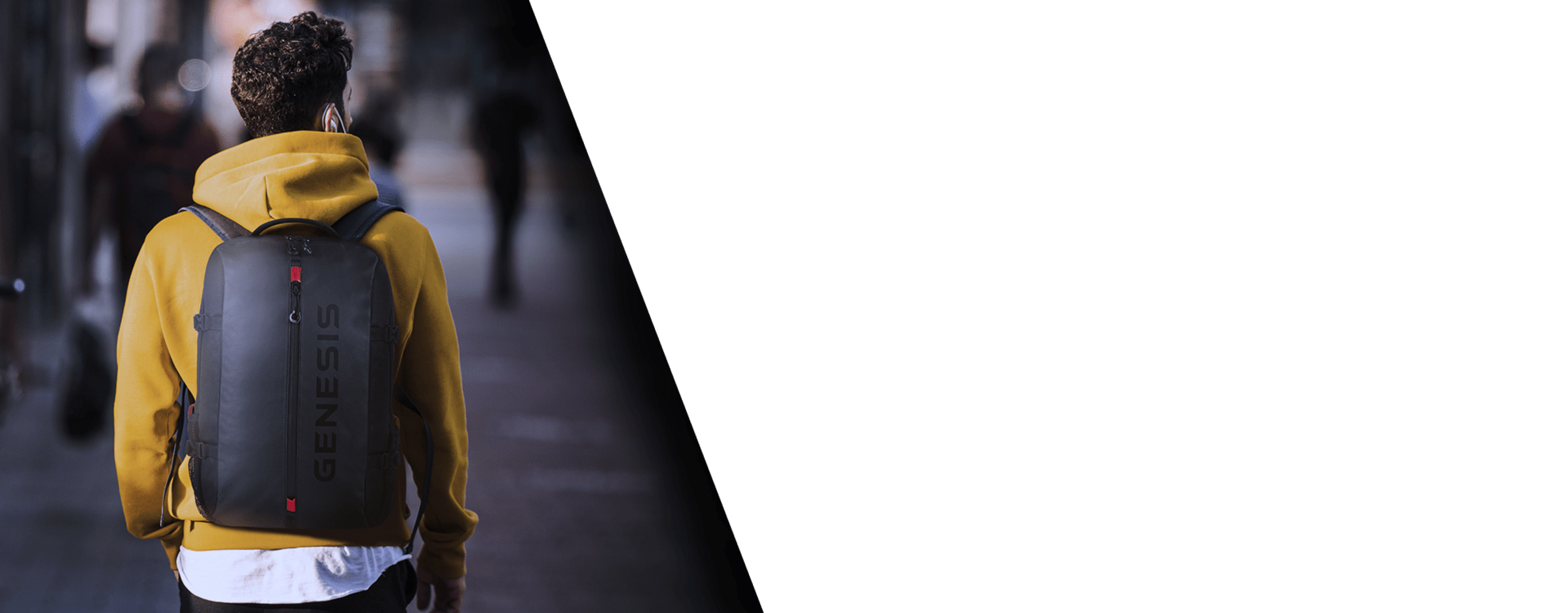 Czarny plecak na laptopa Genesis Pallad 410 przeznaczony do laptopów 15,6", charakteryzujący się eleganckim i nowoczesnym wzornictwem