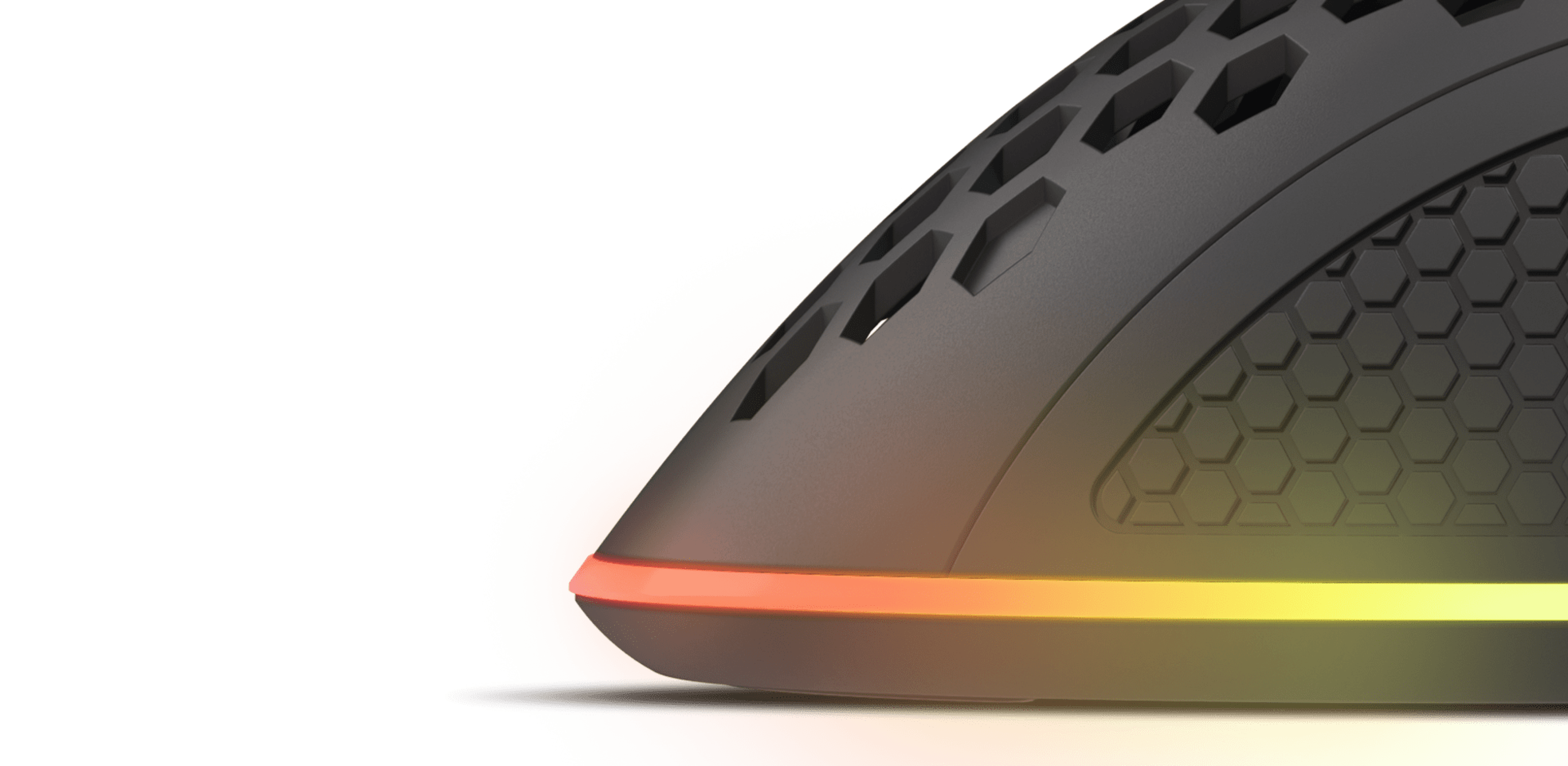 Czarna mysz gamingowa Genesis Krypton 555 z podświetleniem RGB i konstrukcją o strukturze plastra miodu dla lepszej przyczepności i wentylacji