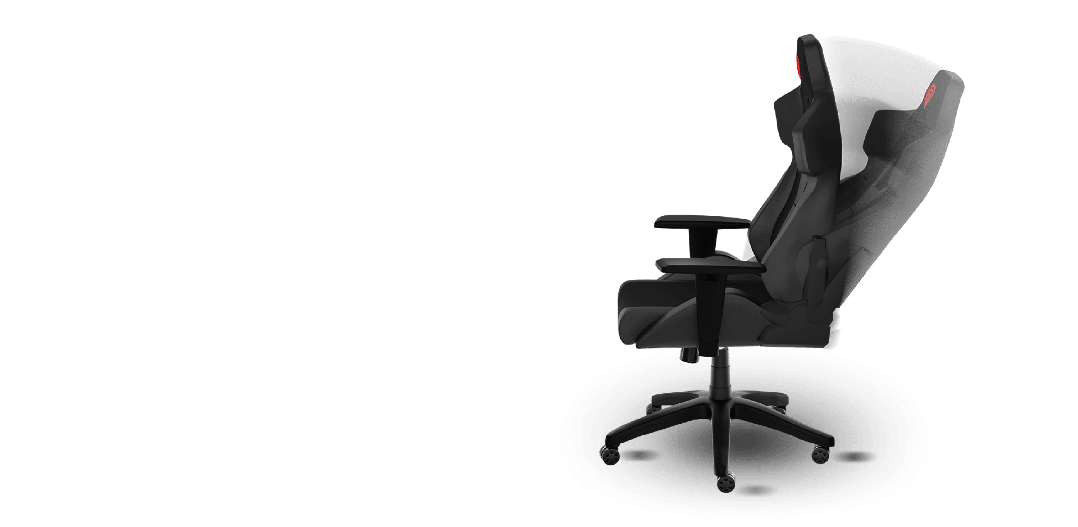 Elegancki czarny fotel do gier z wysokim oparciem, regulowanymi podłokietnikami i nowoczesnym designem, idealny do sesji gamingowych