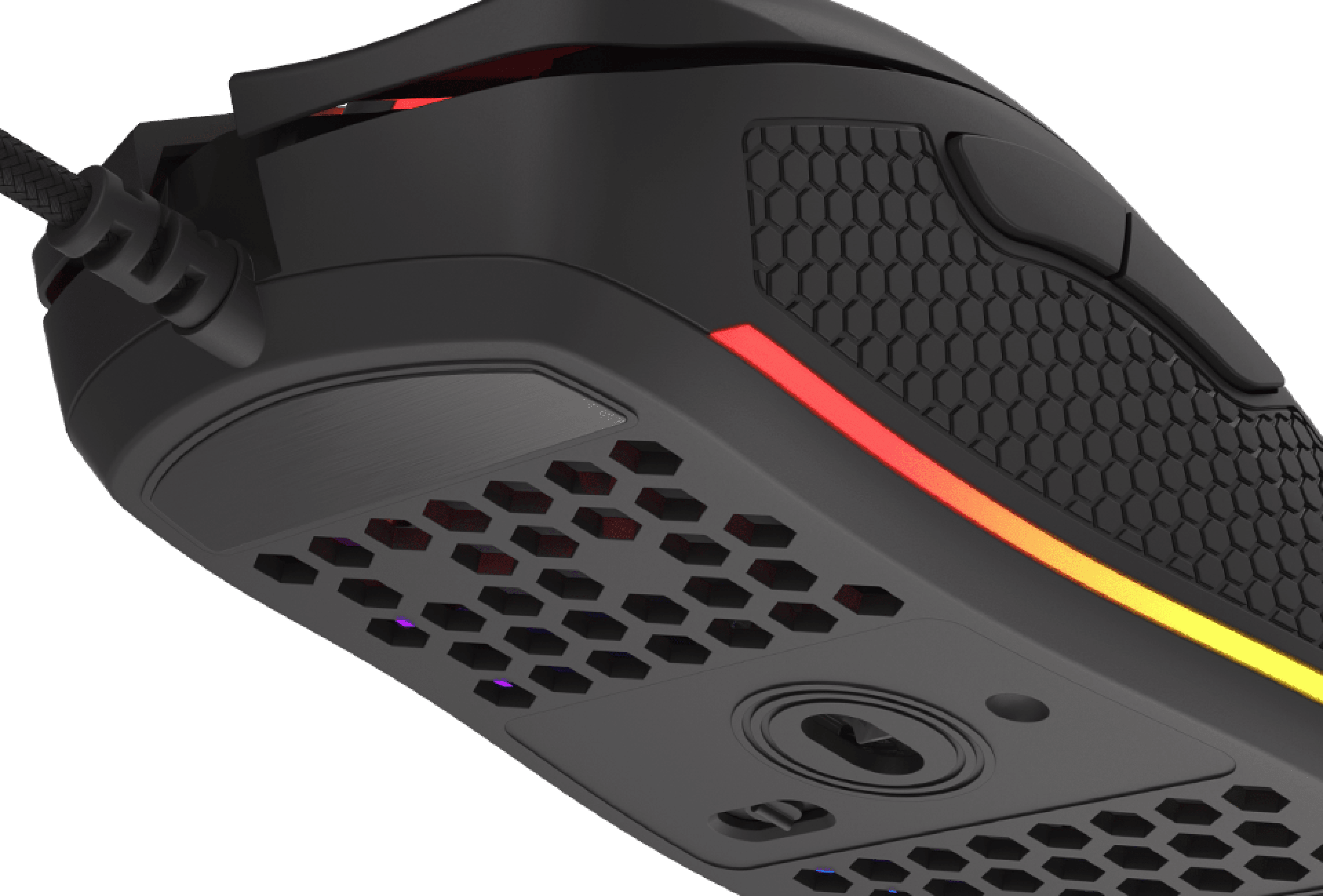 Czarna mysz gamingowa Genesis Krypton 550 z podświetleniem RGB, lekką konstrukcją i sensorem 8000 DPI