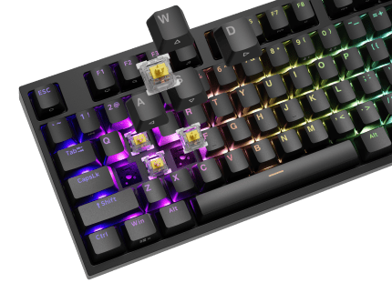Genesis Thor 404 CZARNA (GATERON YELLOW PRO)