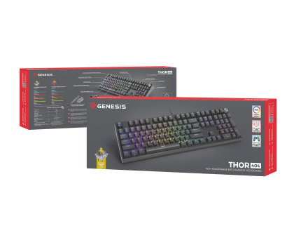 Genesis Thor 404 CZARNA (GATERON YELLOW PRO)