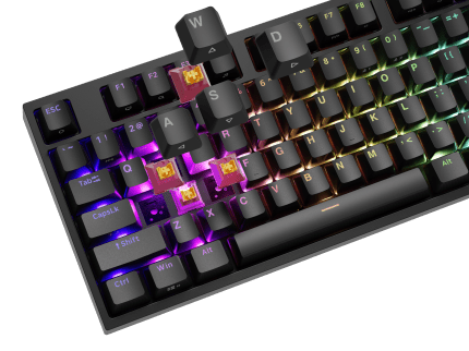 Genesis Thor 404 CZARNA (OUTEMU PEACH SILENT V3)