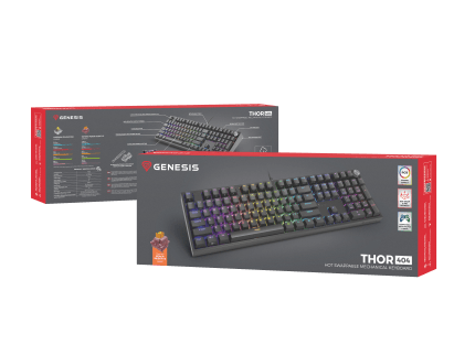 Genesis Thor 404 CZARNA (OUTEMU PEACH SILENT V3)
