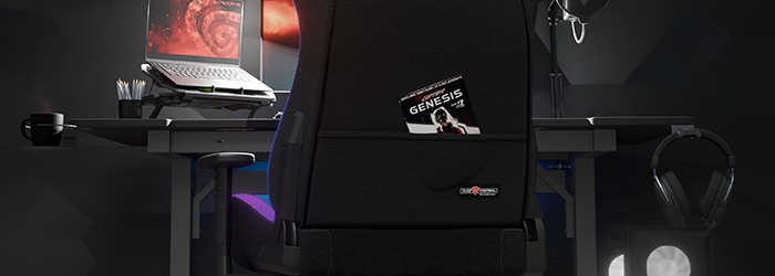 Grafika przedstawiająca stanowisko gamingowe z fotel GENESIS Trit 660